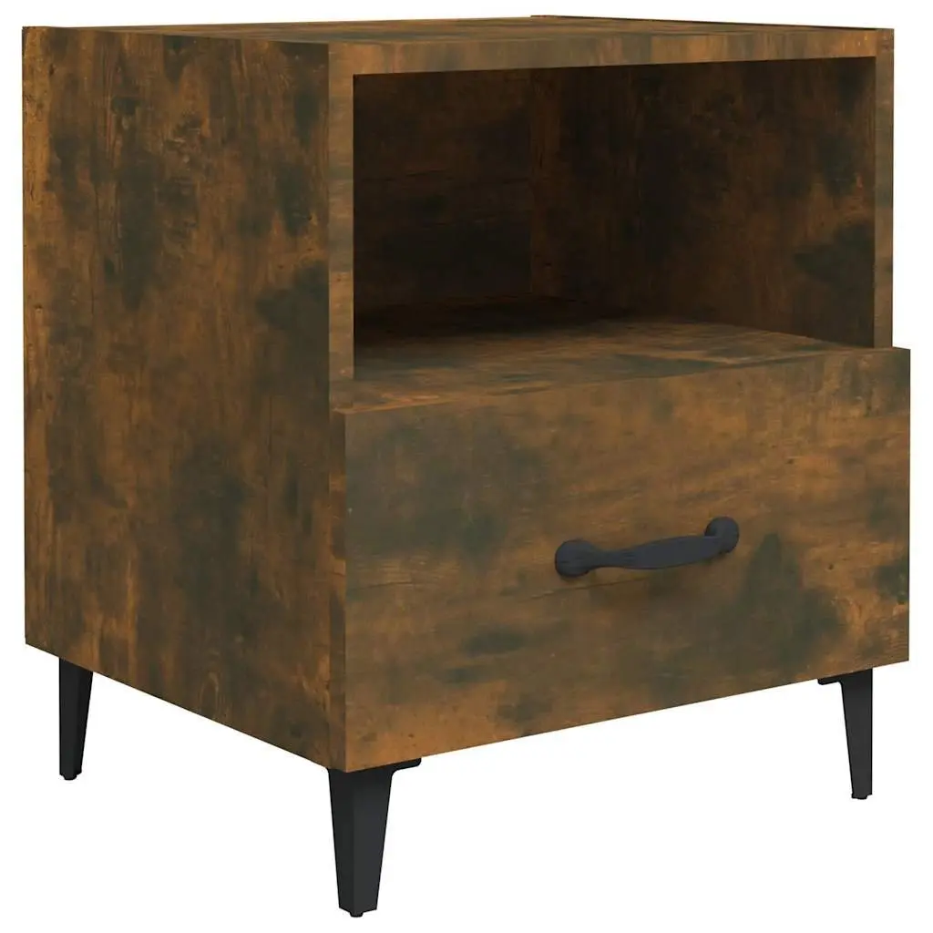 Bedside Cabinets 2 pcs Engineered Wood Nightstands Drawers Shelves Storage