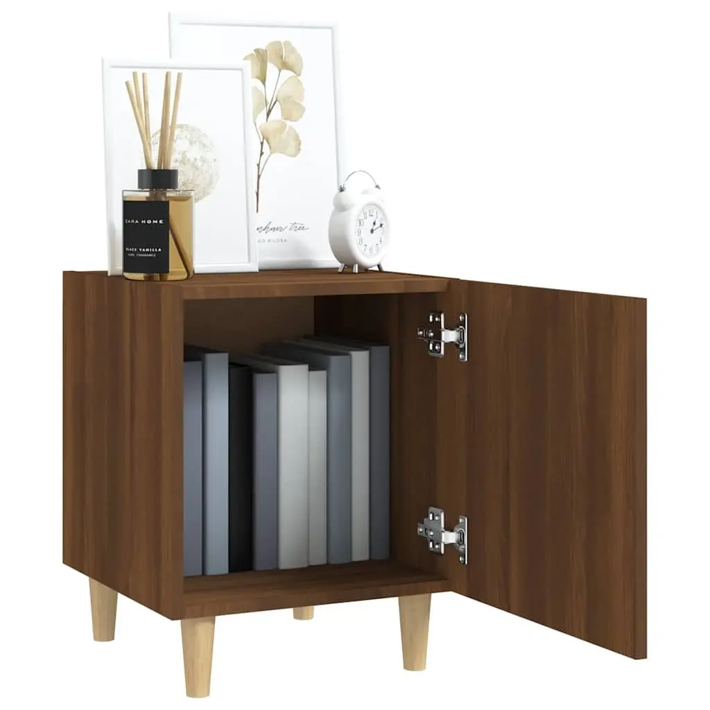 Brown Engineered Wood Bedside Cabinet