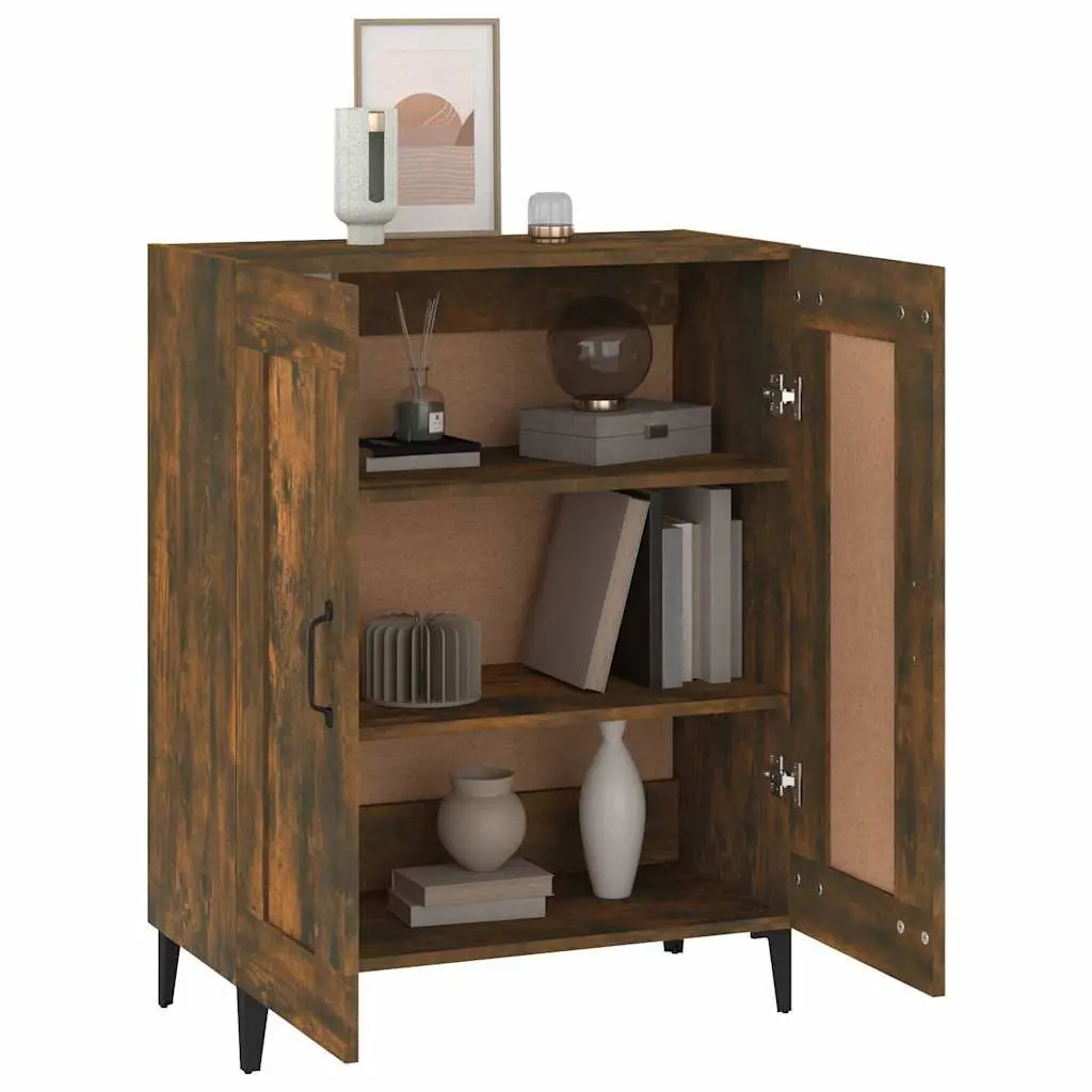 Brown Engineered Wood Sideboard Buffet Storage Cabinet Living Room Furniture