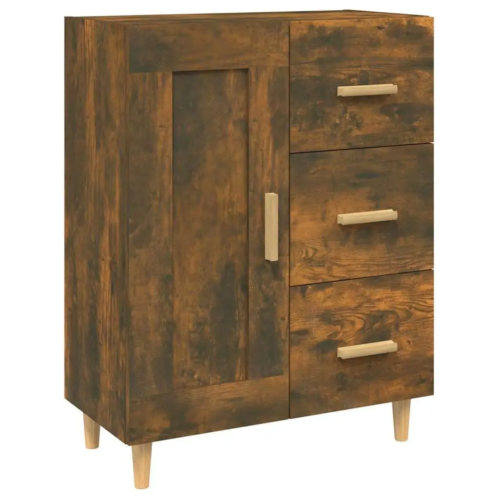 Sideboard Brown Engineered Wood Storage Cabinet Living Room Furniture 69.5W x 34D x 90H cm