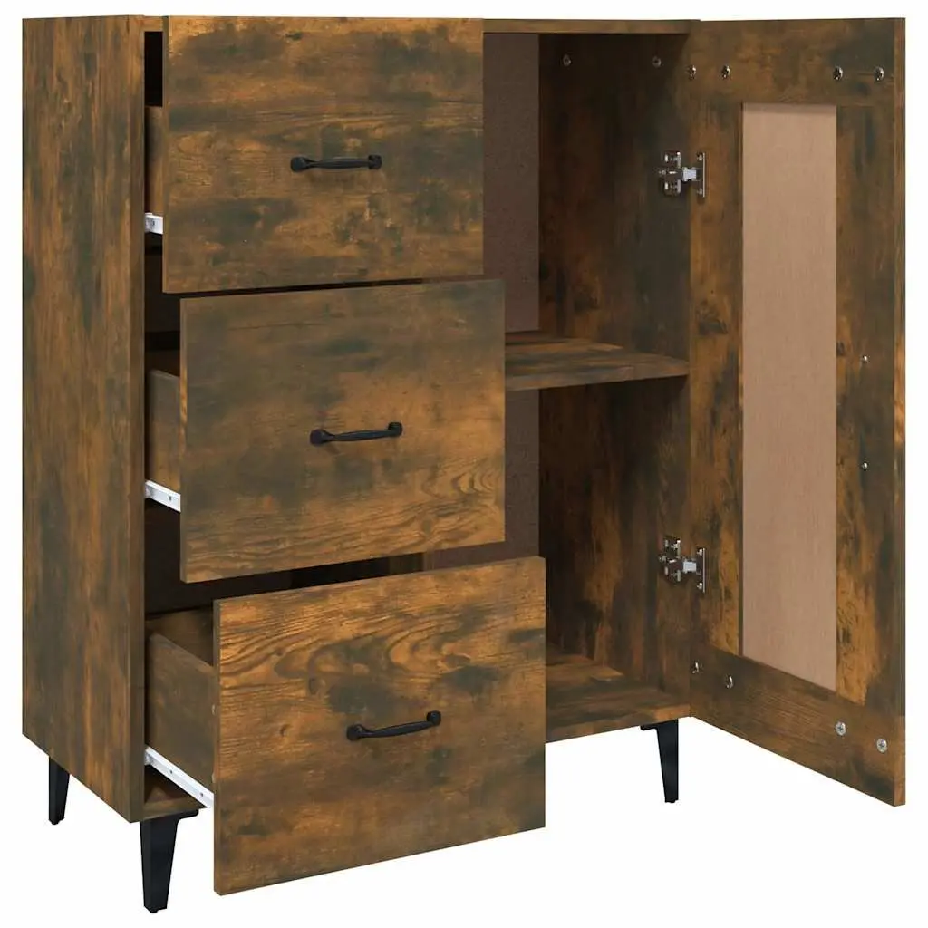 Sideboard Brown Engineered Wood Storage Cabinet 69.5x34x90cm Living Room Buffet