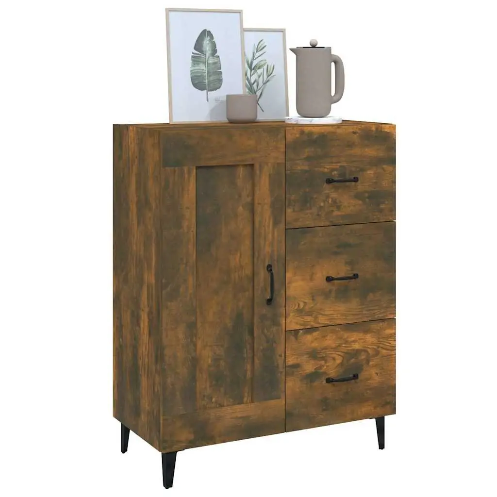 Sideboard Brown Engineered Wood Storage Cabinet 69.5x34x90cm Living Room Buffet