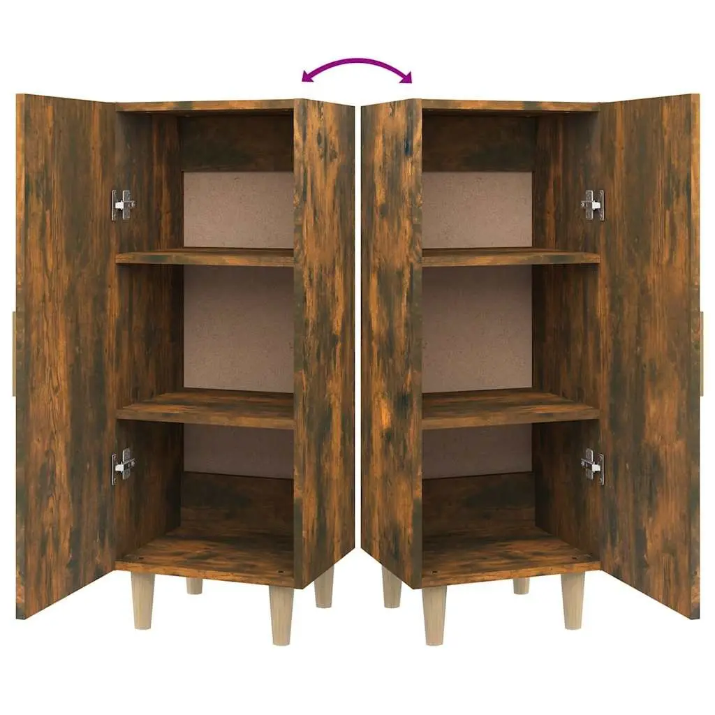Sideboard Cabinet Storage Compartments Living Room Furniture Brown 34.5W x 34H x 90D cm