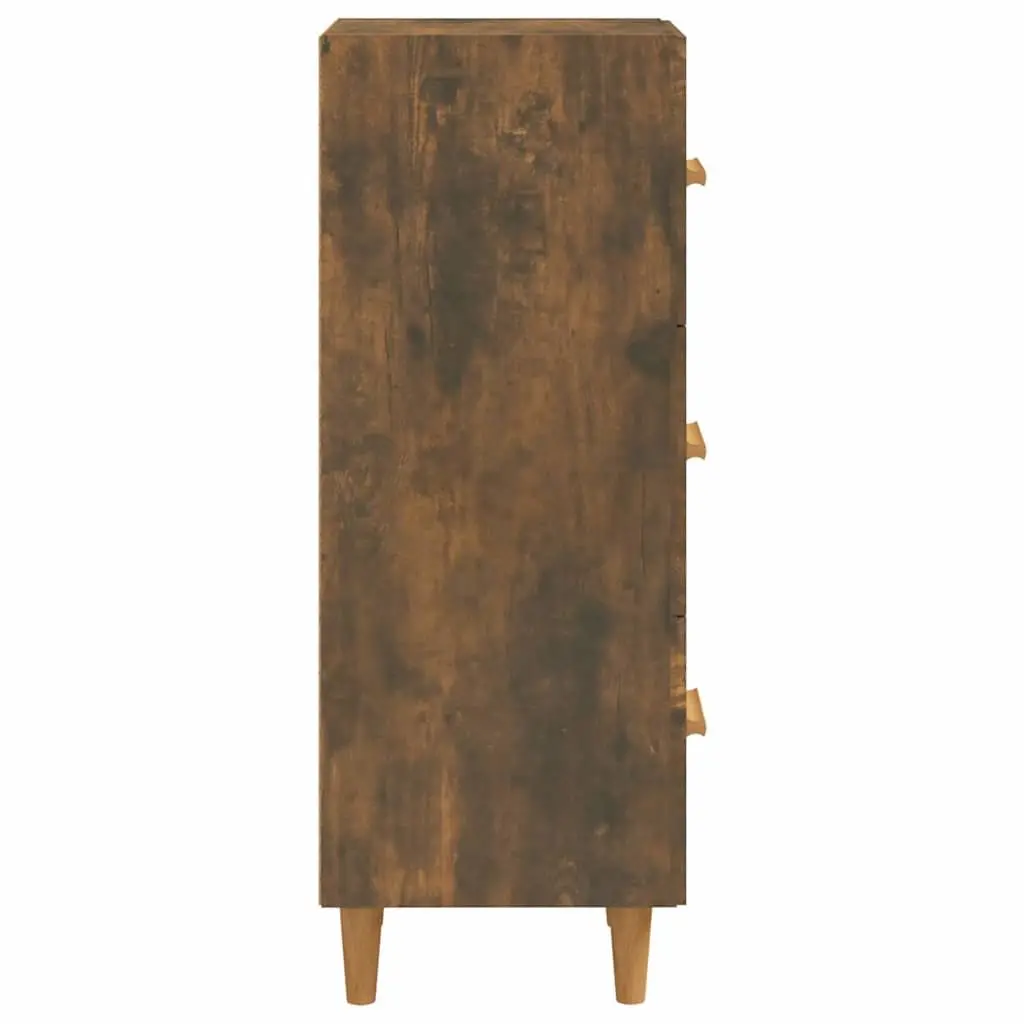 Sideboard Storage Cabinet 3 Drawers Brown Engineered Wood 34.5x34x90cm