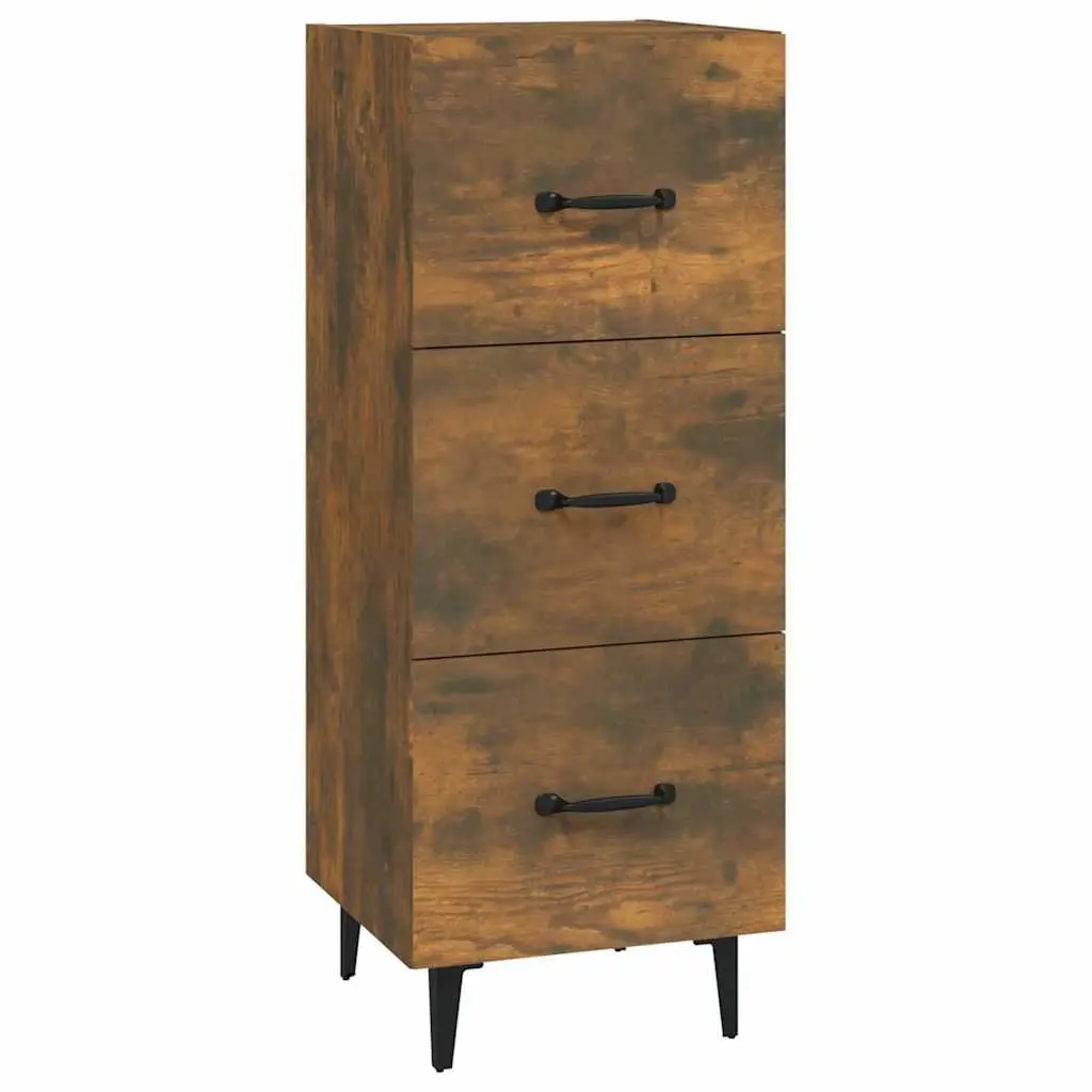 Sideboard Storage Cabinet Brown Engineered Wood Drawers Living Room Furniture