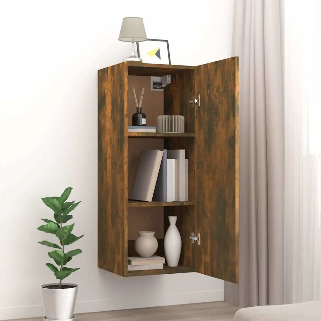 Wall Cabinet in Brown Engineered Wood
