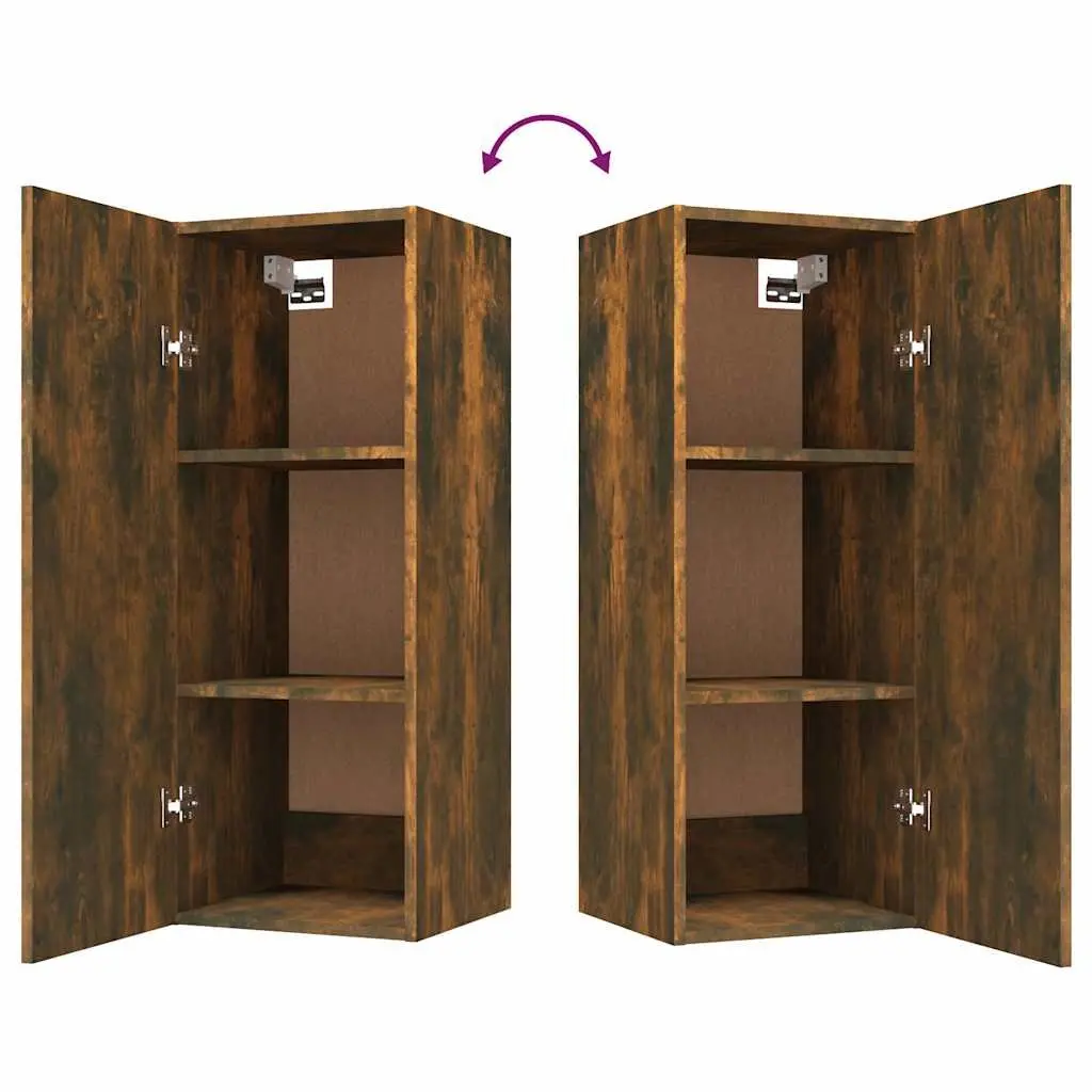 Wall Cabinet in Brown Engineered Wood