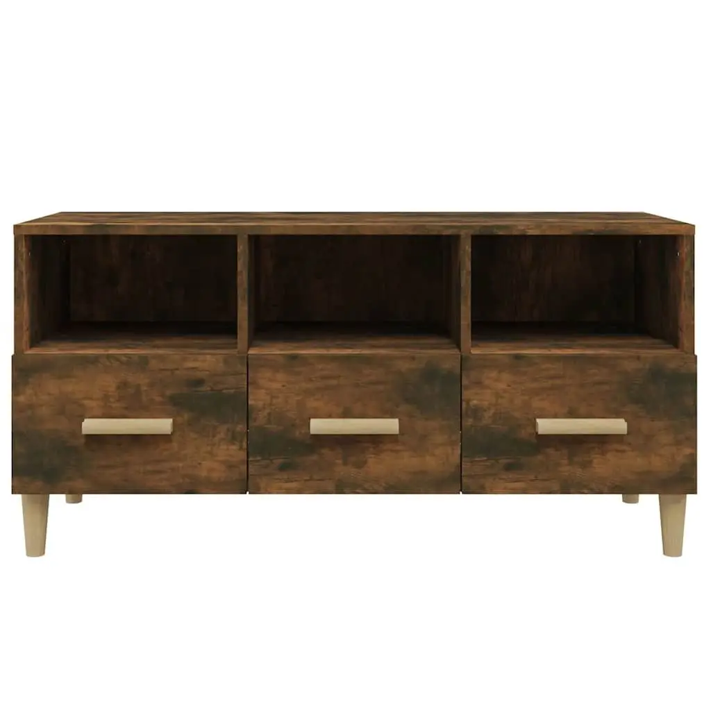 TV Cabinet Storage Unit Media Console Engineered Wood Brown 102x36x50 cm