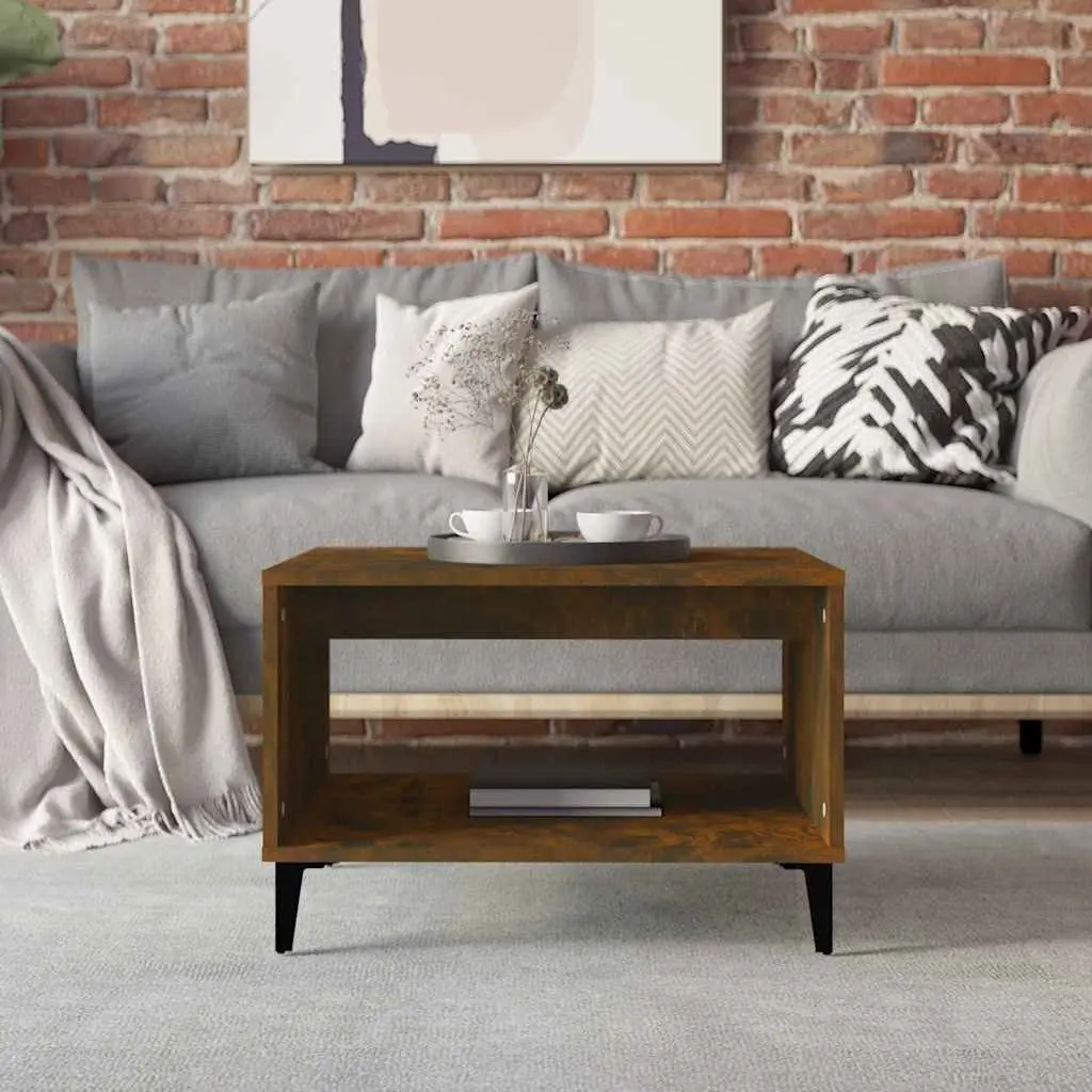 Coffee Table Storage Compartment 60W x 50D x 40H cm Brown Engineered Wood