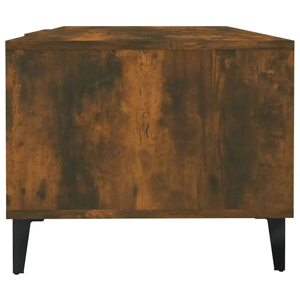 Coffee Table Storage Compartments Brown Engineered Wood Living Room 102L x 50W x 40H cm