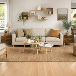 Elegant Smoked Oak Coffee Tables – 2 Piece Set