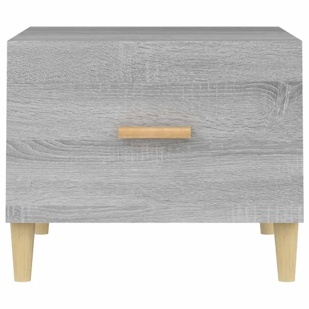 Coffee Tables Set of 2 Grey Sonoma 50x50x40 cm with Storage Drawers Side Table