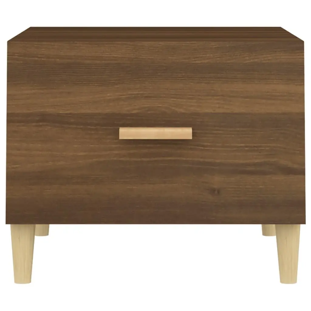 Coffee Tables 2 pcs Brown 50x50x40 cm Engineered Wood Side Tables with Drawers