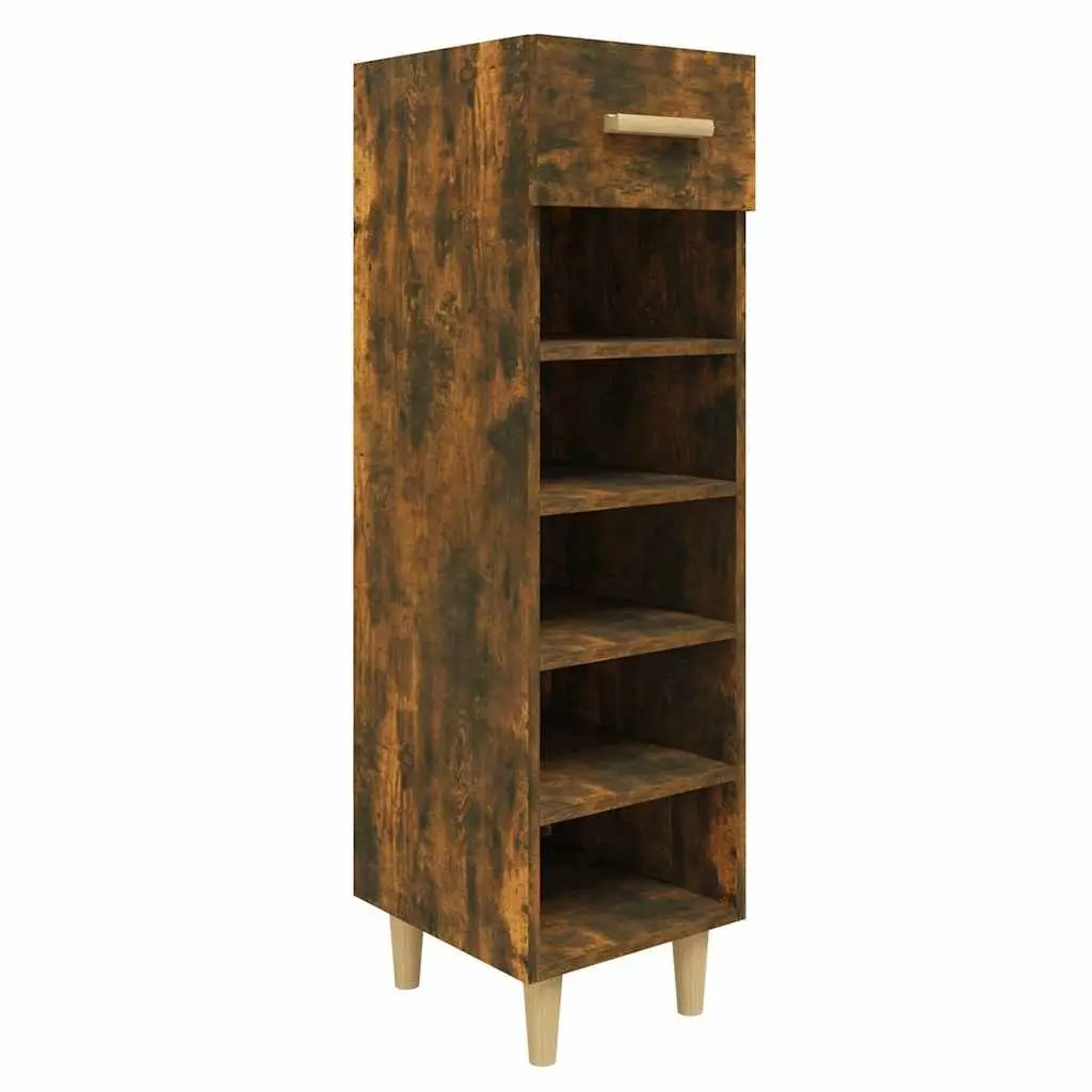 Shoe Cabinet Storage Organiser Brown Engineered Wood Hallway Bedroom 30 x 35 x 105 cm