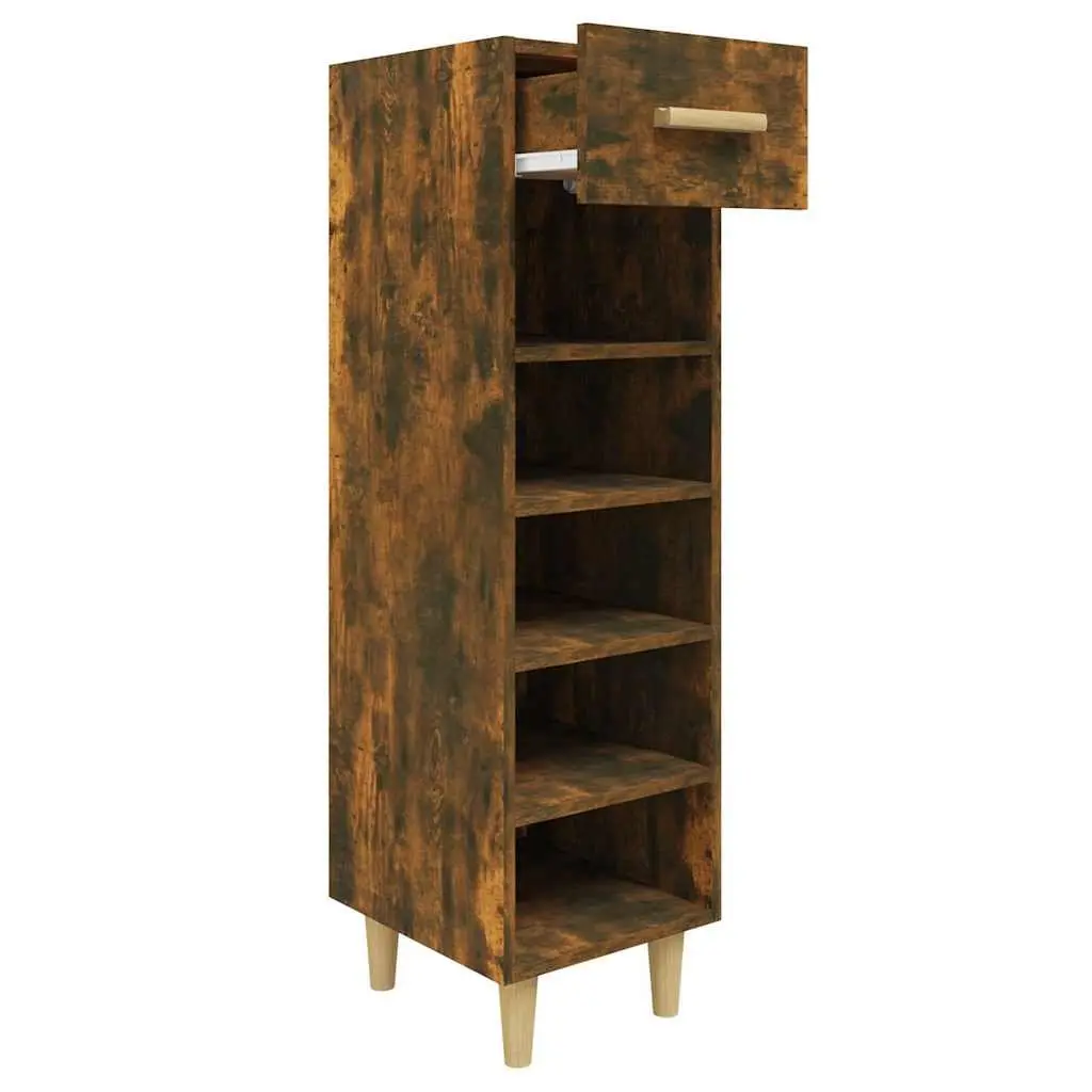 Shoe Cabinet Storage Organiser Brown Engineered Wood Hallway Bedroom 30 x 35 x 105 cm