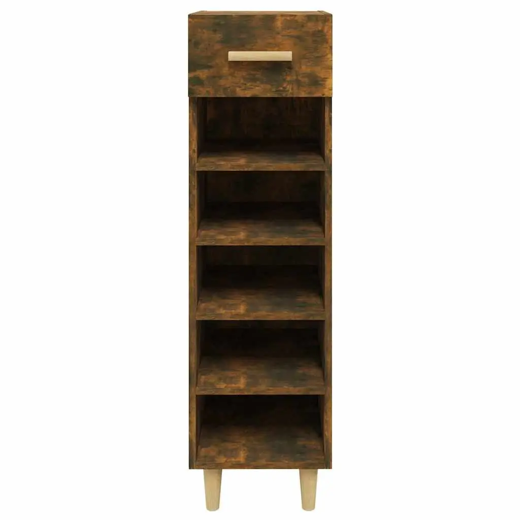 Shoe Cabinet Storage Organiser Brown Engineered Wood Hallway Bedroom 30 x 35 x 105 cm