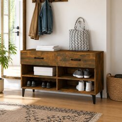 Brown Shoe Cabinet: Practical and Durable Storage Solution