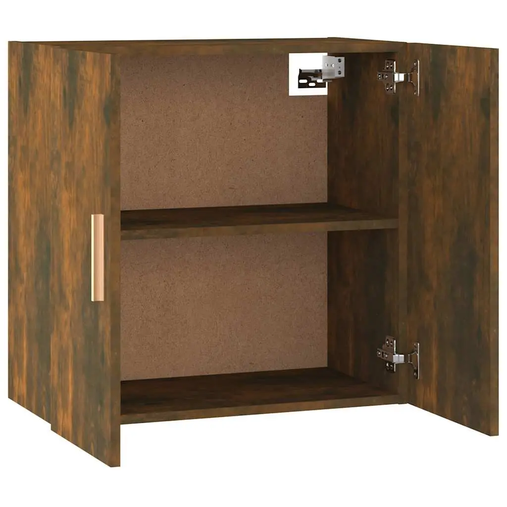 Wall Cabinet Storage 60x30x60 cm Smoked Oak Floating Hanging