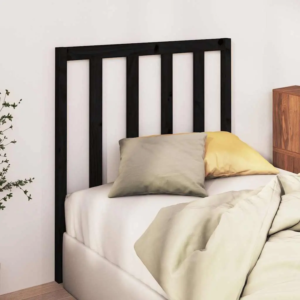 Solid Wood Bed Headboard Black 96cm Bedroom Furniture