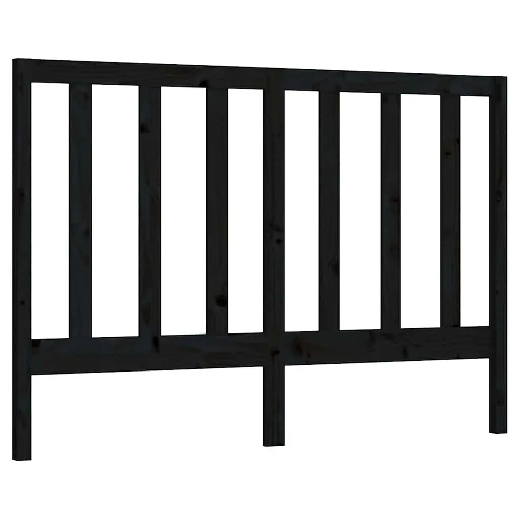 141cm Black Bed Headboard, Solid Pine Construction