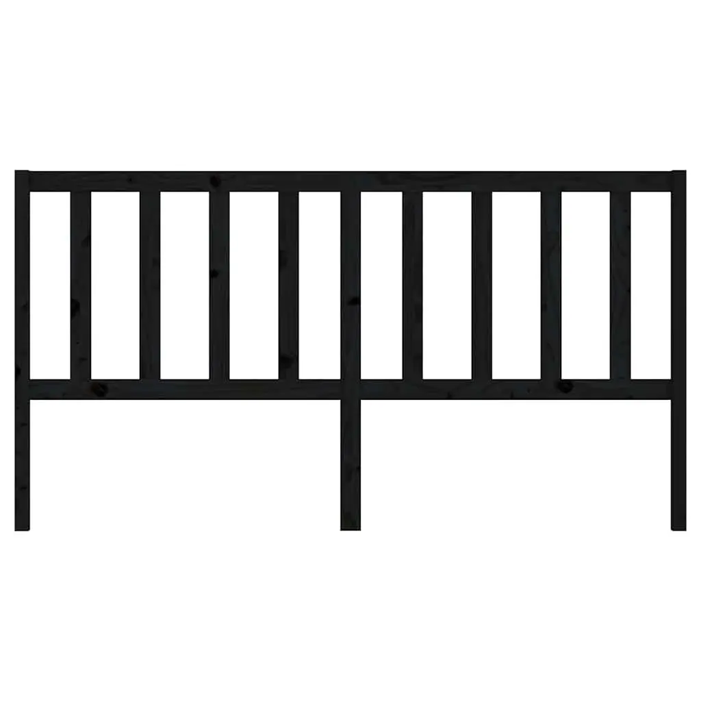 Pine Wood Bed Headboard Back Support 186cm Black