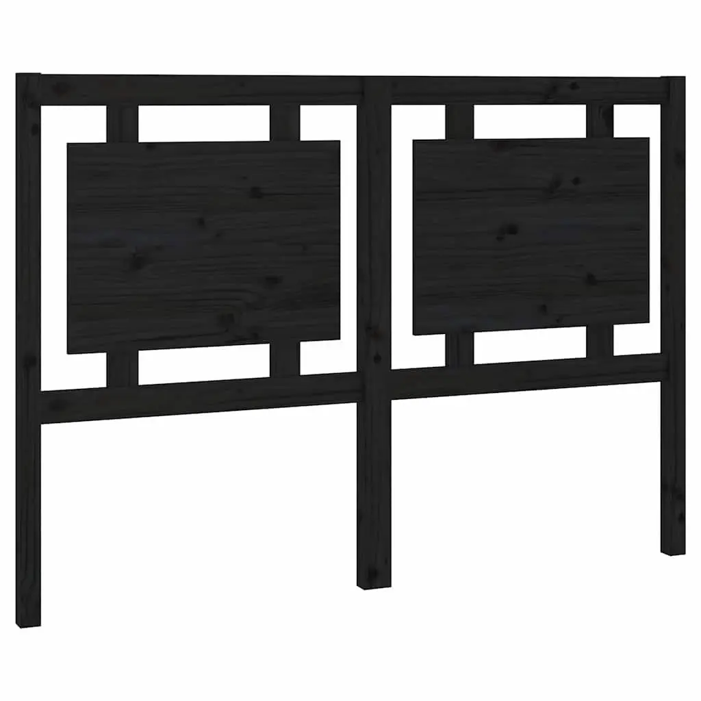Bed Headboard 140.5 cm Black Pine