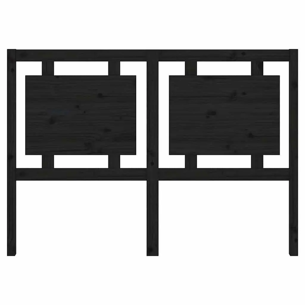 Bed Headboard 140.5 cm Black Pine