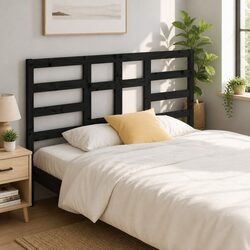 Practical Black Pine Headboard with Lasting Value