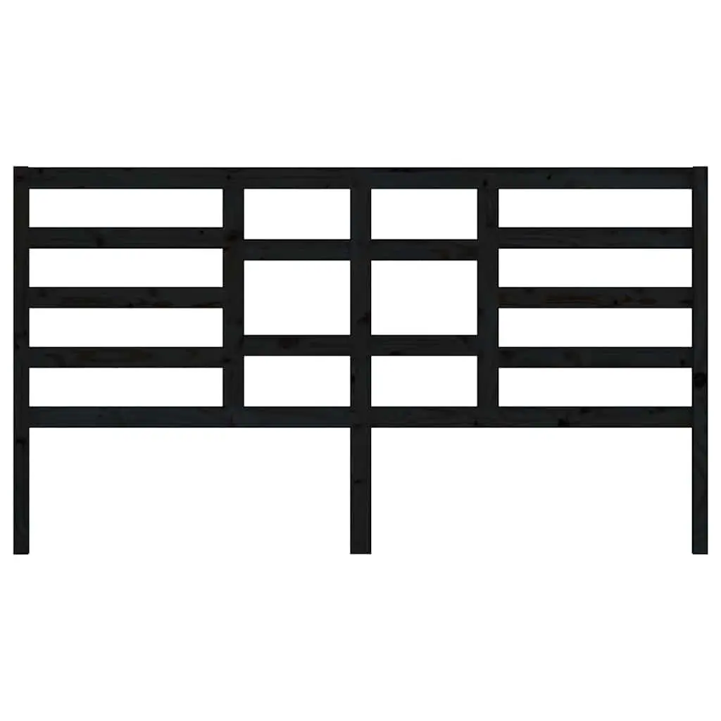 Wooden Bed Headboard for Bed Frames 186cm Black Solid Pine
