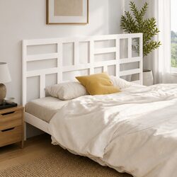 Reliable 186cm White Wooden Bed Headboard Made of Pine