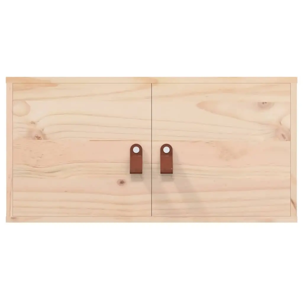 Wall Cabinets 2 pcs 60x30x30 cm Solid Pine Wood Storage Shelves Brown