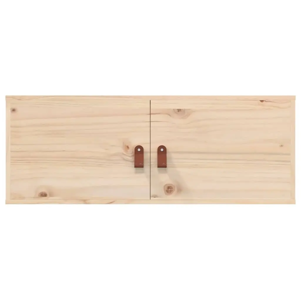 Solid Pine Wall Cabinet 80x30x30 cm in Brown