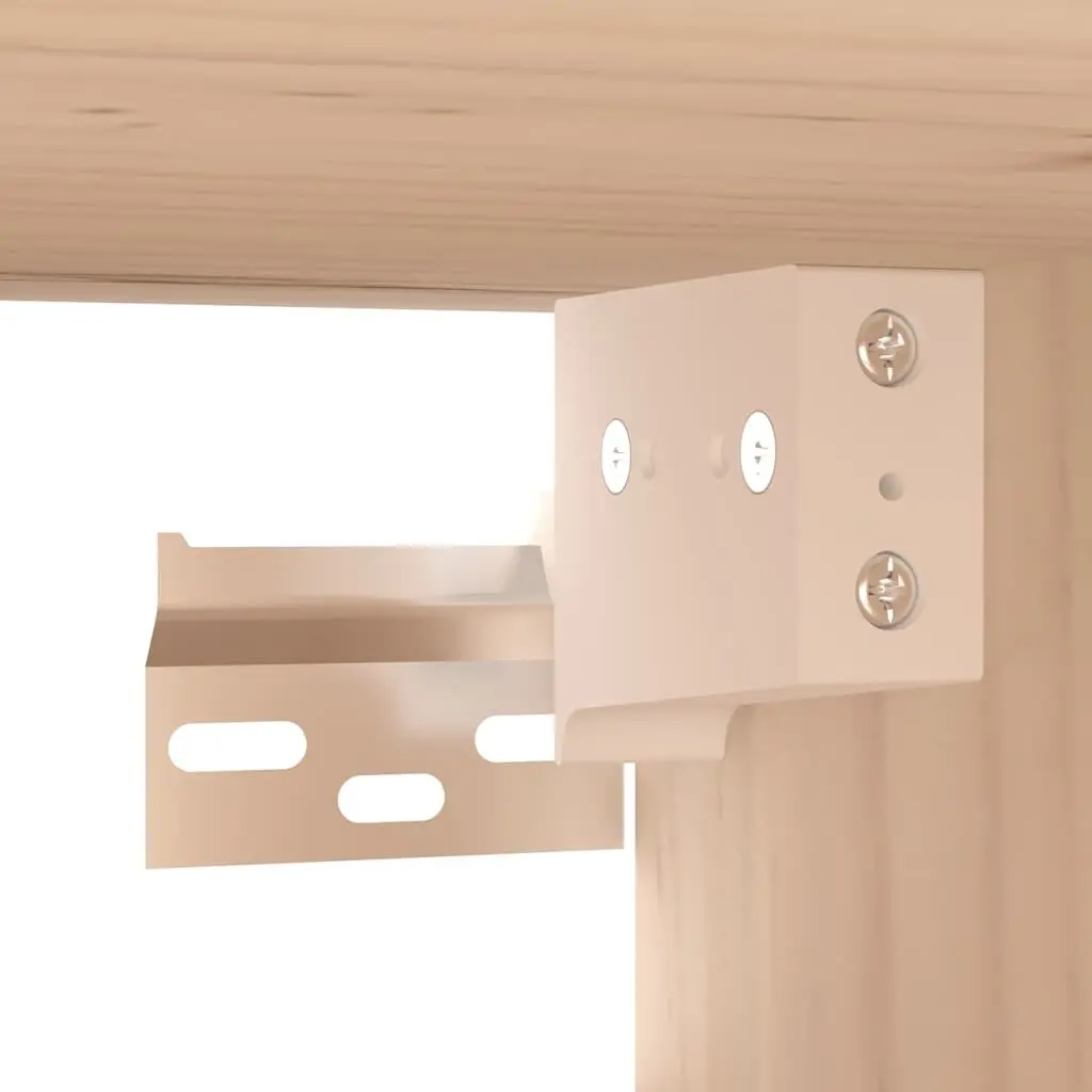 Solid Pine Wall Cabinet 80x30x30 cm in Brown