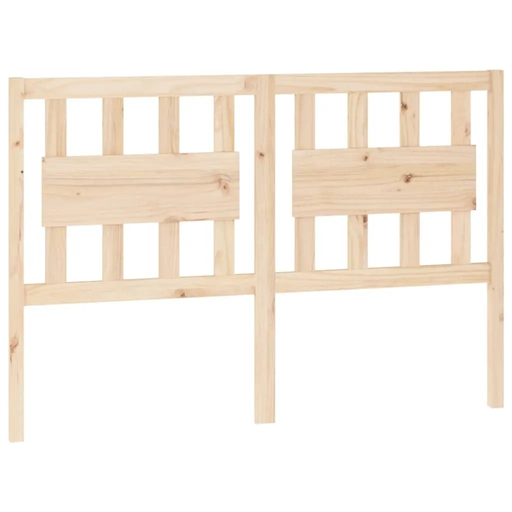 Wooden Bed Headboard Back Support 140.5 cm Brown Solid Pine Wood Rustic Bedroom Furniture