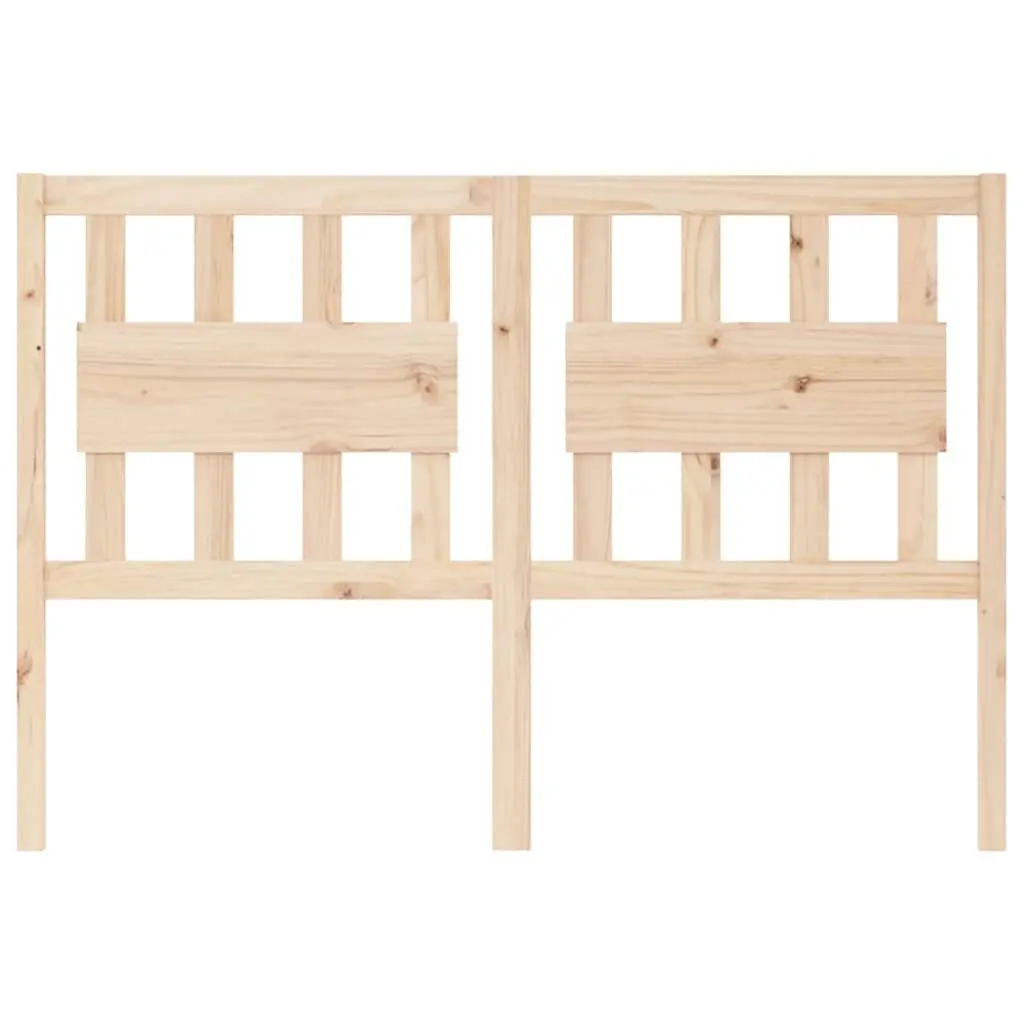 Wooden Bed Headboard Back Support 140.5 cm Brown Solid Pine Wood Rustic Bedroom Furniture