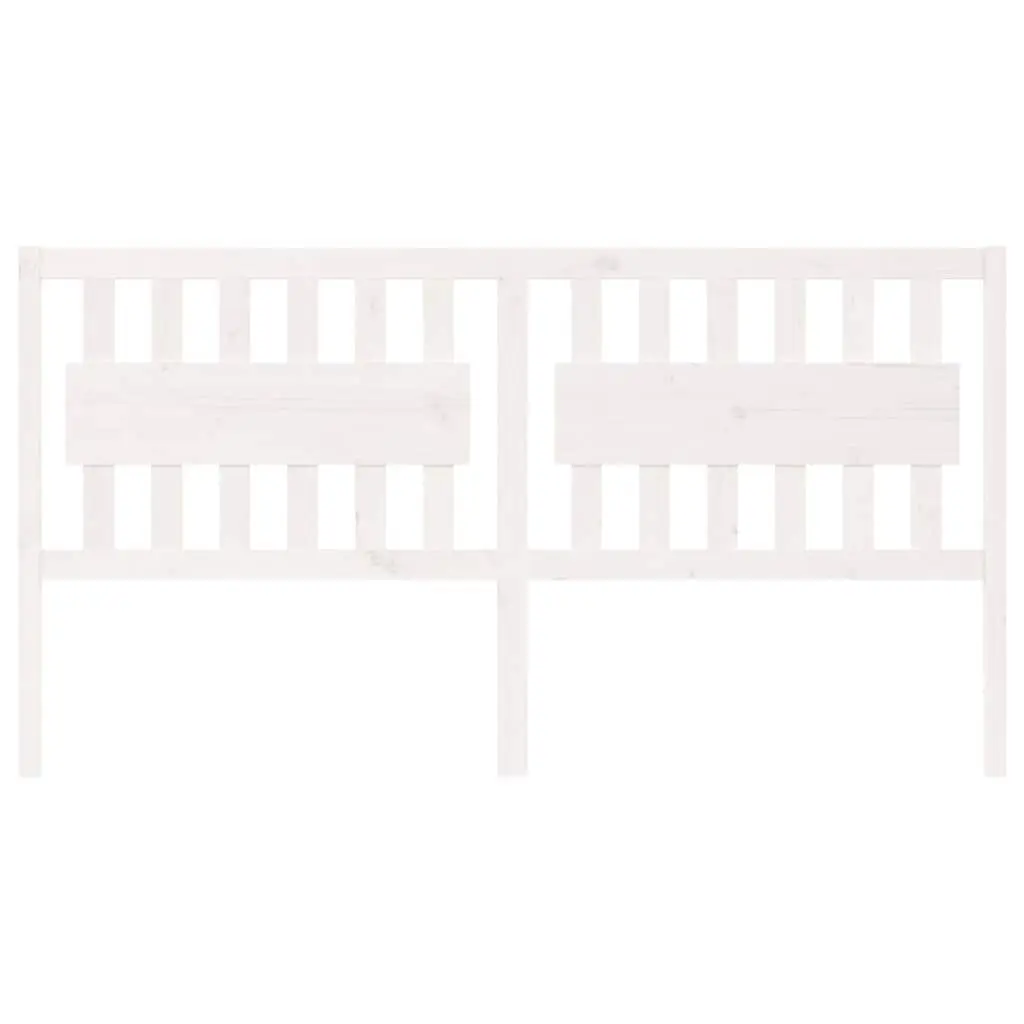 Bed Headboard White 185.5 cm Solid Pine Wood Bedroom Furniture