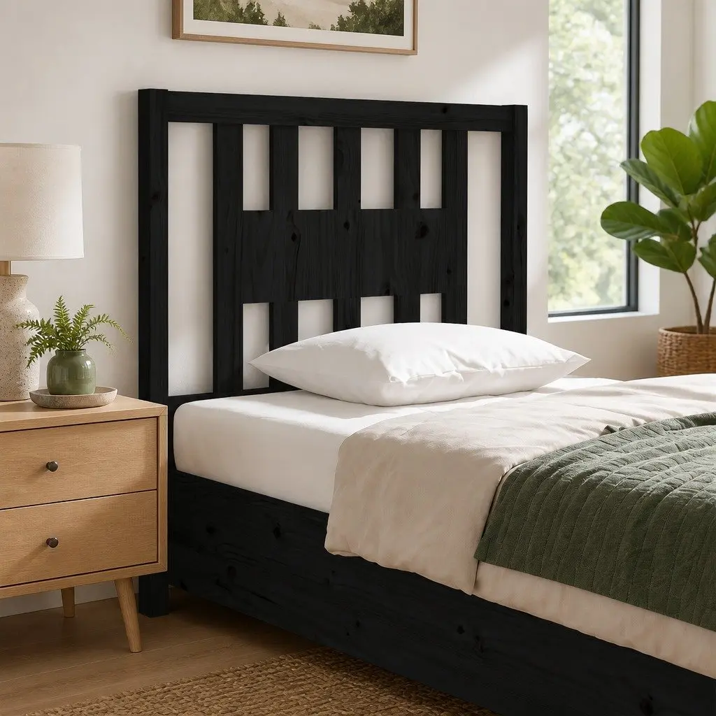 Black Pine Headboard for Bedrooms