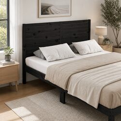 Comfortable and Stylish 186cm Bed Headboard in Black