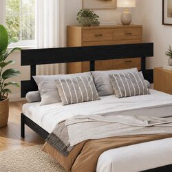 Quality Black Pine Bed Headboard: Practical and Stylish