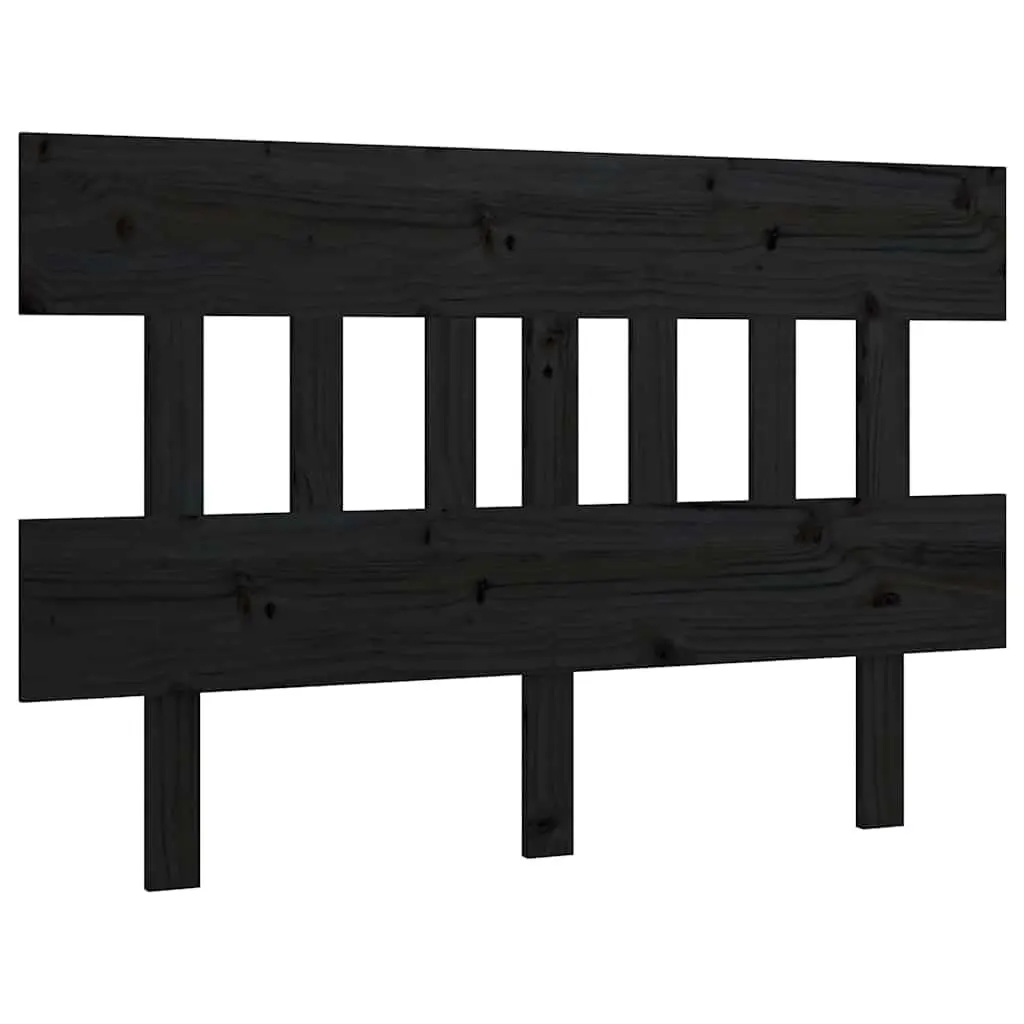 Black Bed Headboard 138.5 cm Solid Pine Wood