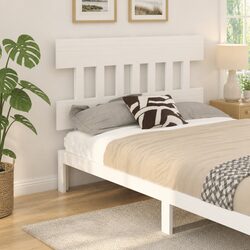 Practical White Headboard: 183.5cm of Solid Pine Comfort