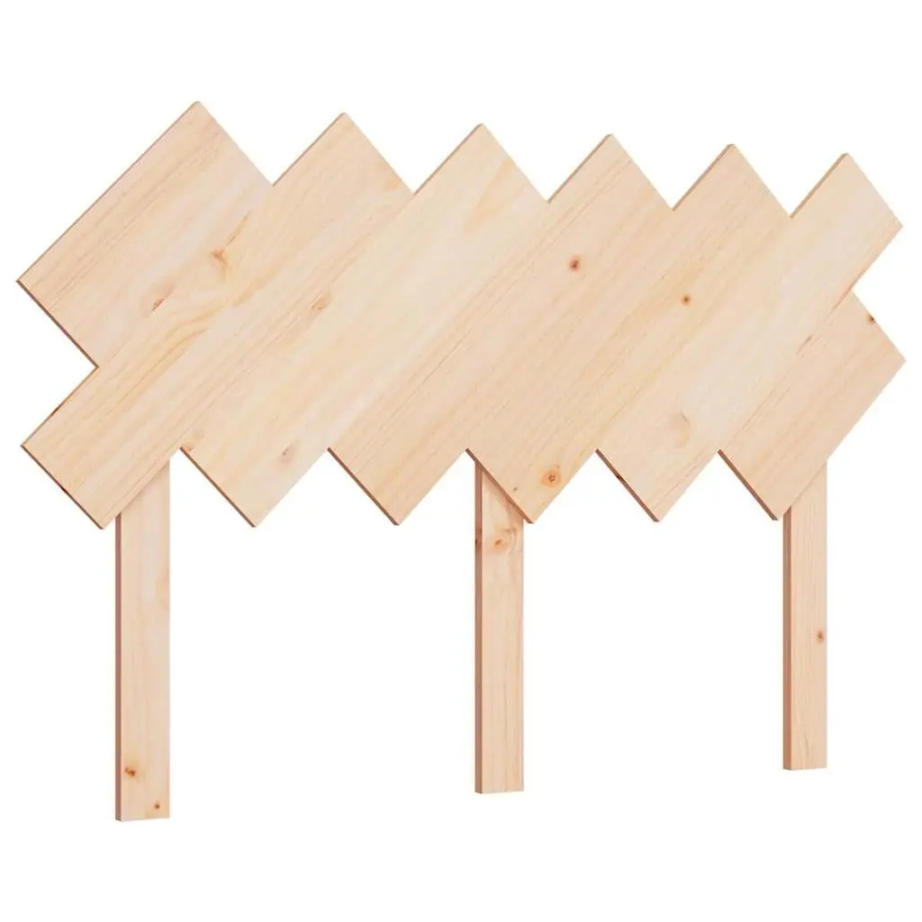 Bed Headboard 132 cm Solid Pine Wood Brown Bedroom Furniture Rustic Design