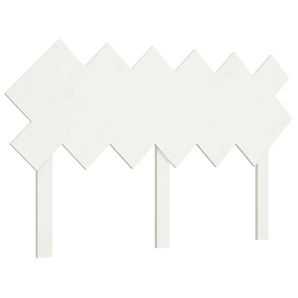 Bed Headboard White 132 cm Solid Pine Wood Bedroom Furniture