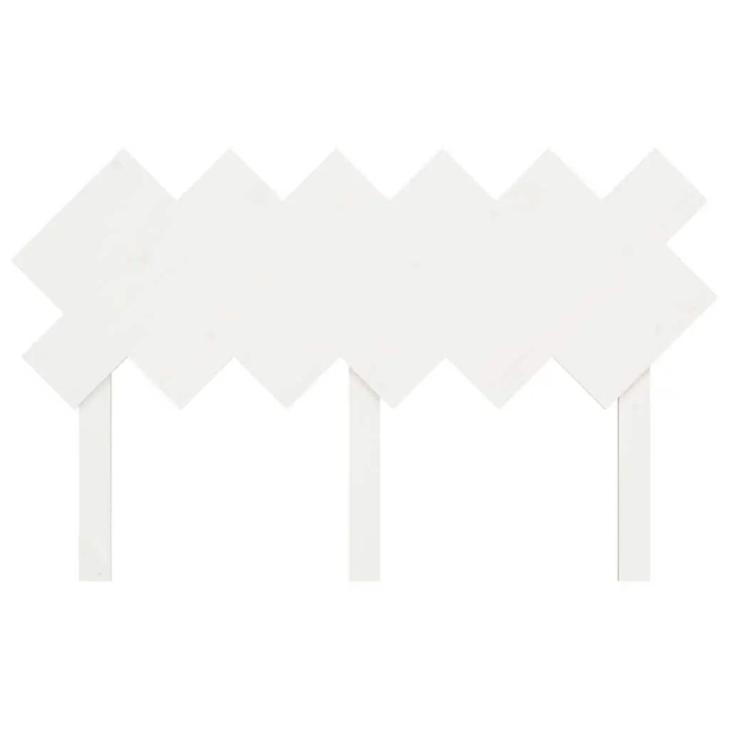 Bed Headboard White 132 cm Solid Pine Wood Bedroom Furniture