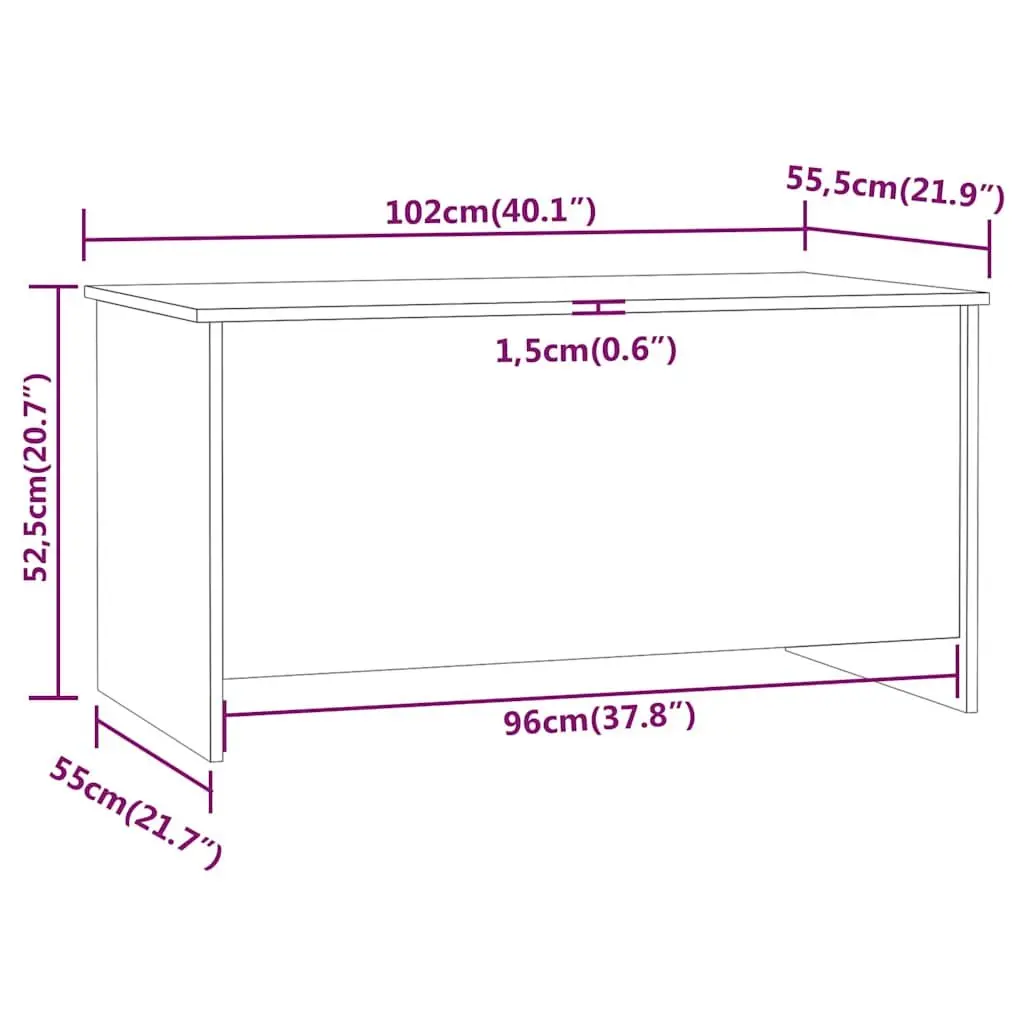 Coffee Table Lift Top Storage Compartment Modern 102 x 55.5 x 52.5 cm Brown