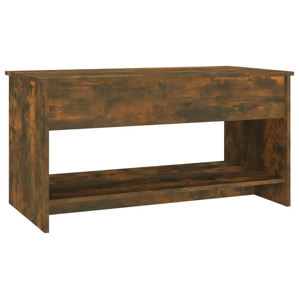 Coffee Table with Lift-Top Storage Compartment Brown Engineered Wood Accent
