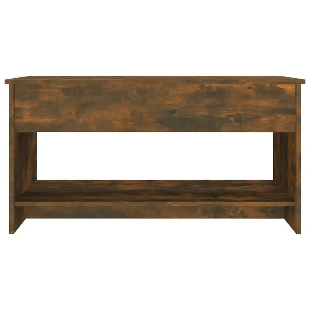 Coffee Table with Lift-Top Storage Compartment Brown Engineered Wood Accent