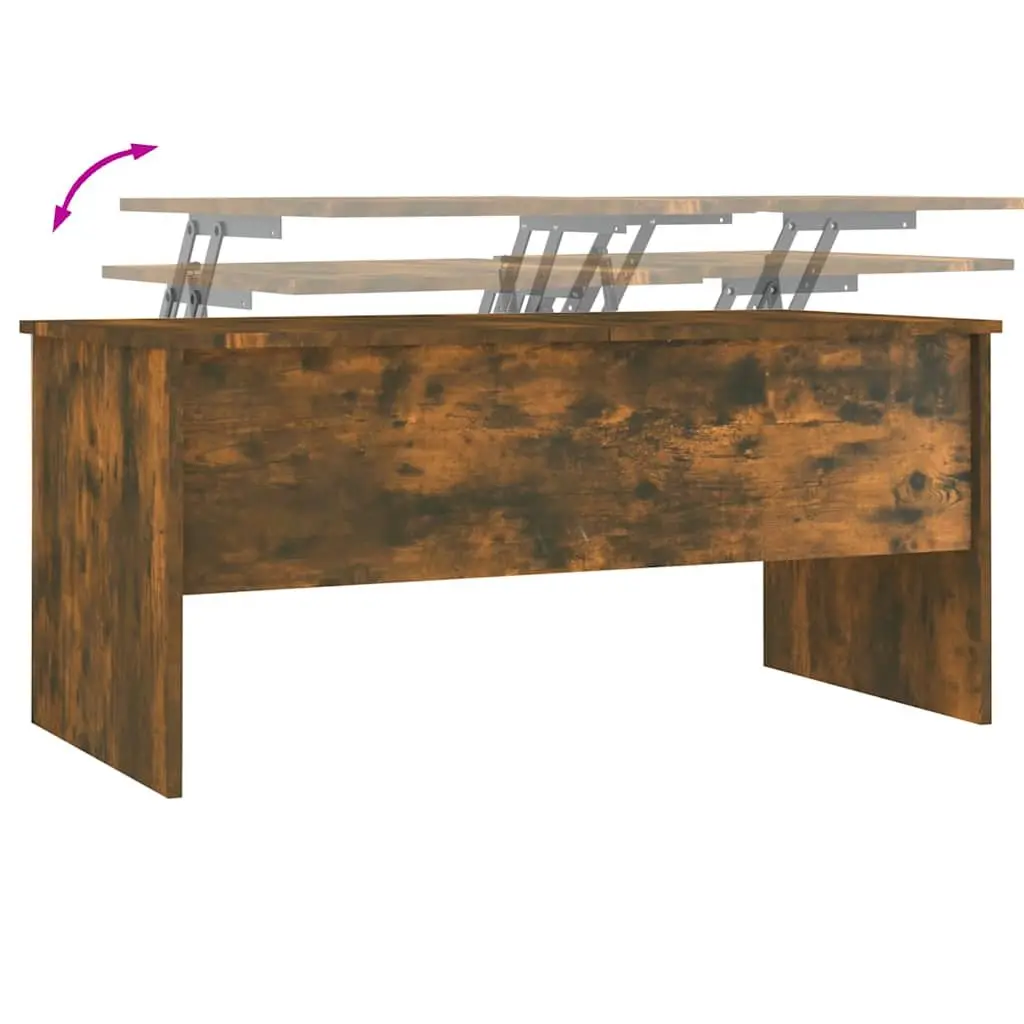 Coffee Table Lift-Top Storage Compartments Modern 102 x 50.5 x 46.5 cm Brown