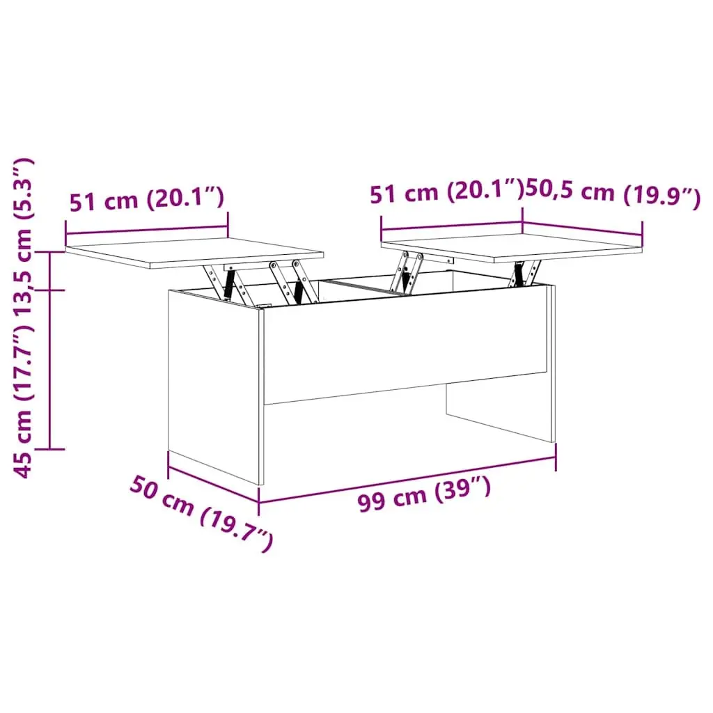 Grey Sonoma Coffee Table with Ample Storage