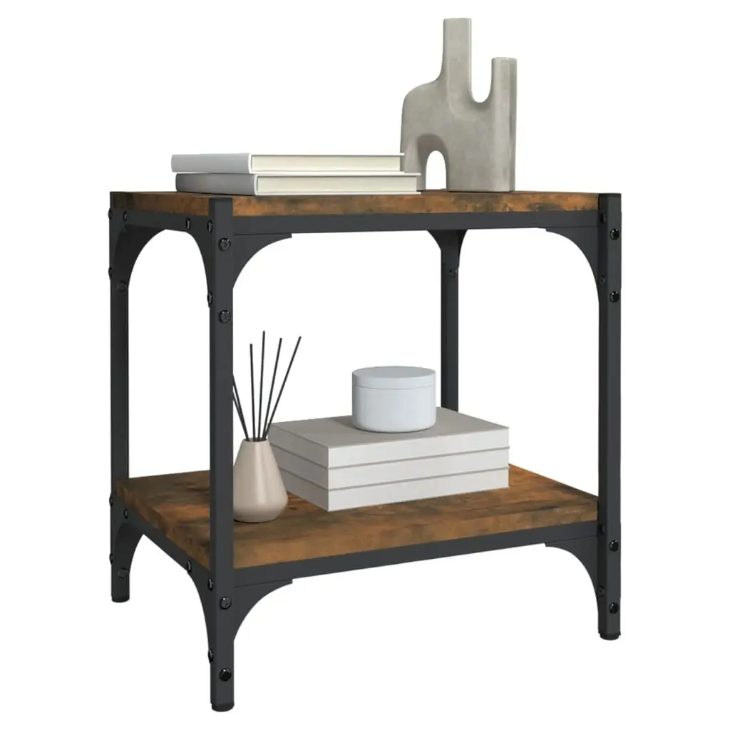 TV Cabinet Living Room Storage Unit 40 x 33 x 41 cm Brown Industrial Style